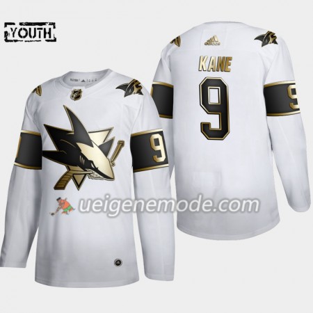 Kinder Eishockey San Jose Sharks Trikot Evander Kane 9 Adidas 2019-2020 Golden Edition Weiß Authentic